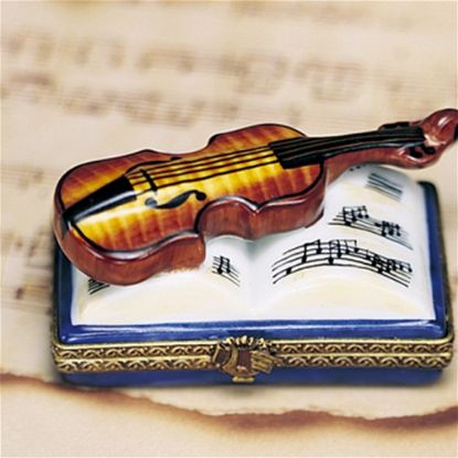 Picture of Limoges Violin on Book Box