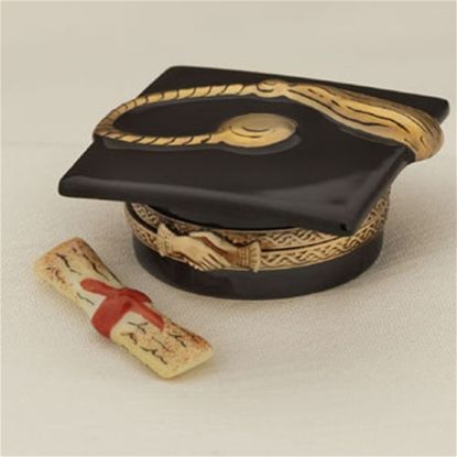 Picture of Limoges Graduation Cap Box with Diploma