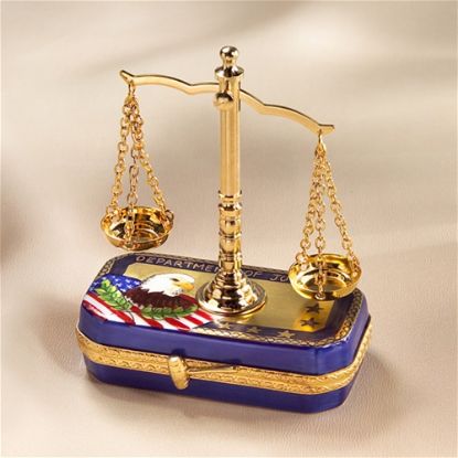 Picture of Limoges Scales of Justice with Eagle Box