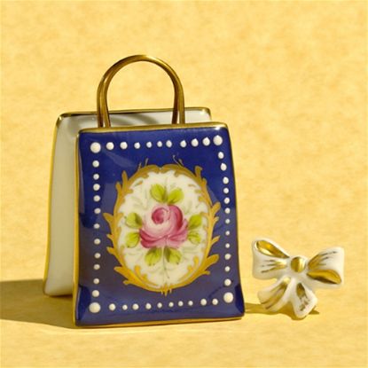 Picture of Limoges Blue Shopping Bag with a Rose Box