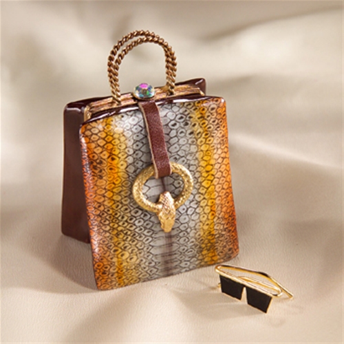 The Cottage Shop - Limoges Elegant Brown Bag with Glasses Box