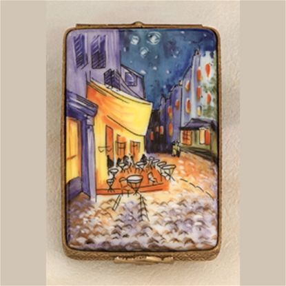 Picture of Limoges Van Gogh Le Cafe Painting Postcard Box 
