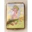 Picture of Limoges Woman with Umbrella Painting Postcard Box