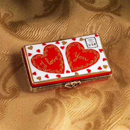 Picture of Limoges Love Letter with Two Hearts Box