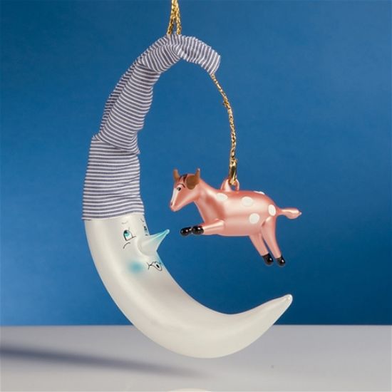 Picture of De Carlini Cow Over the Moon Ornament