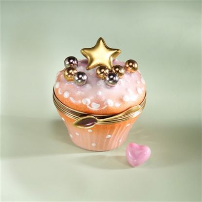 Picture of Limoges Gold Star, Silver and Gold Cupcake Box
