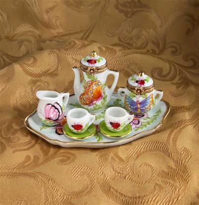 Picture of Limoges Butterflies and Ladybugs Tea Service