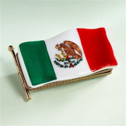 Picture of Limoges Mexican Flag Box