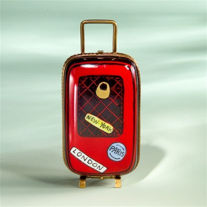 Picture of Limoges Red Travel Carry On Suitcase Box