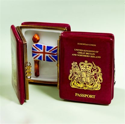 Picture of Limoges British Passport with UK Flag Box, Each