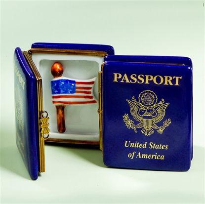 Picture of Limoges USA Passport with Flag Box