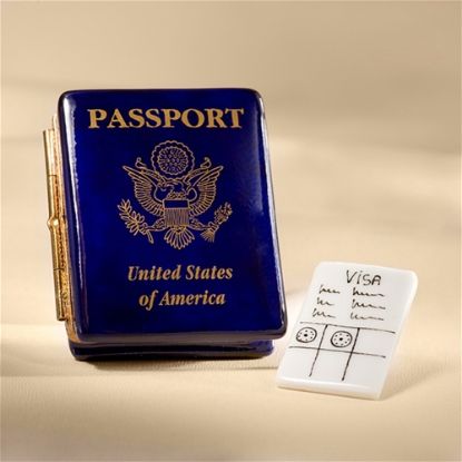 Picture of Limoges USA Passport with Visa Box