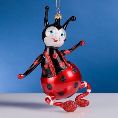 Picture of De Carlini Ladybug Dancing Christmas Ornament