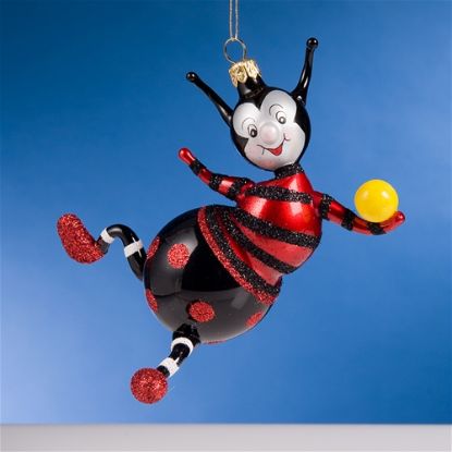 Picture of De Carlini Ladybug with Ball Christmas Ornament