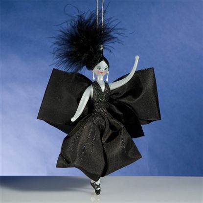 Picture of De Carlini Diva in Black Christmas Ornament