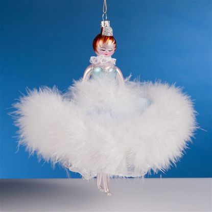 Picture of De Carlini Lady in Feathers Dress Christmas Ornament