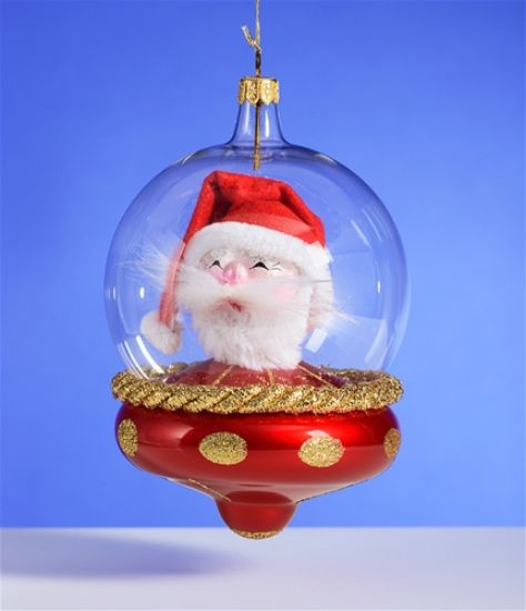 Picture of De Carlini Santa in Shuttle Christmas Ornament