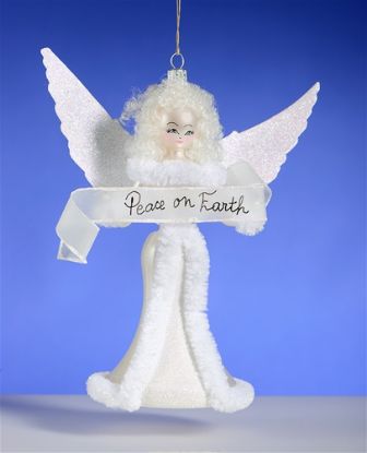 Picture of De Carlini "Peace on Earth" Angel Christmas Ornament
