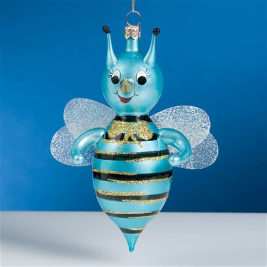 Picture of De Carlini Blue Bee Christmas Ornament