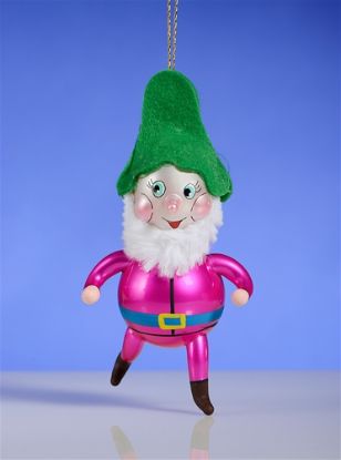 Picture of De Carlini Dworf with Green Hat Christmas Ornament 