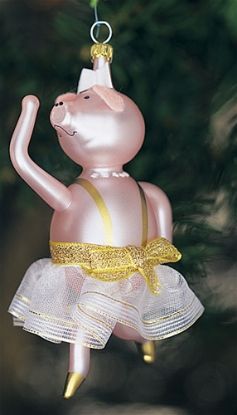 Picture of De Carlini Pig Ballerina Christmas Ornament