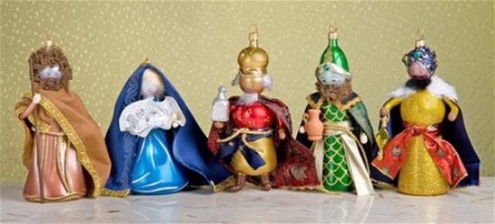 Picture of De Carlini Nativity Set Christmas Ornaments Set of 5