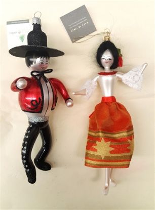 Picture of De Carlini Mexican Mariachi Couple Christmas Ornament