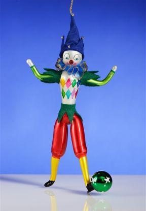 Picture of De Carlini Clown with Ball Christmas ornament
