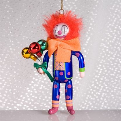 Picture of De Carlini Clown with Balloons Christmas Ornament