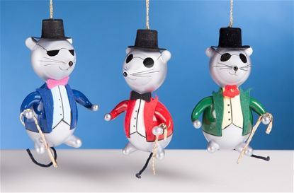 Picture of De Carlini 3 Blind Mice Christmas Ornaments