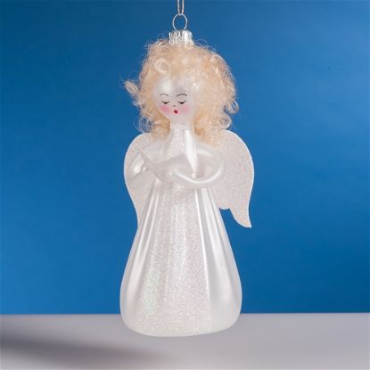 Picture of De Carlini White Angel Singing Ornament
