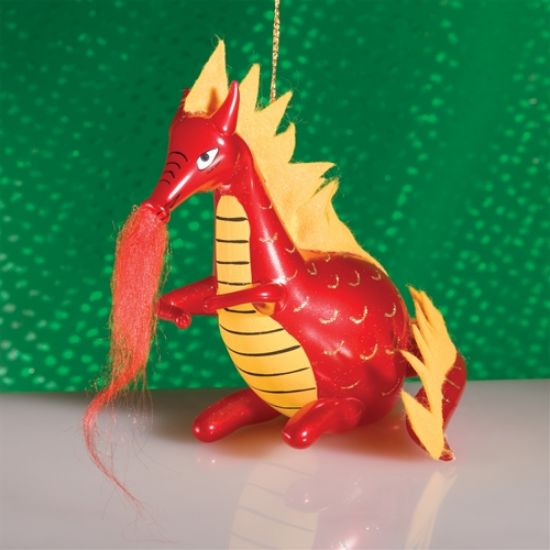 Picture of De Carlini Red Dragon Christmas Ornament