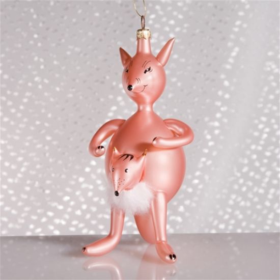 Picture of De Carlini Kangaroo and Baby Christmas Ornament