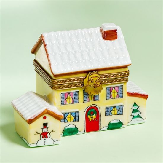 Picture of Limoges Yellow Winter House Box