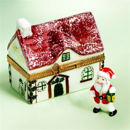 Picture of Limoges Santa House with Furniture Box