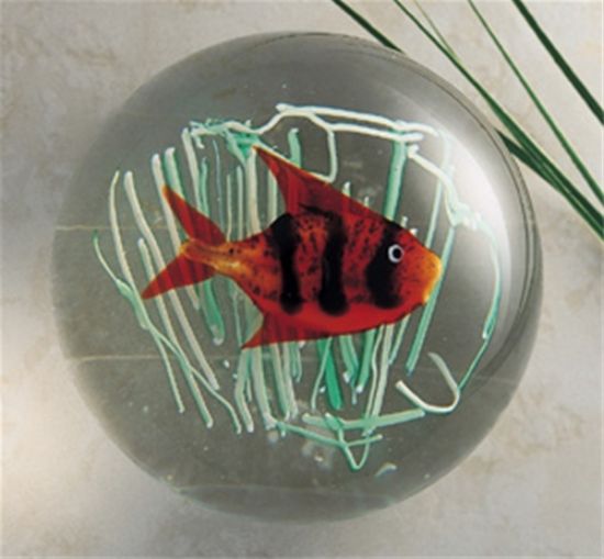 Picture of Murano Italian Glass Red Fish Paperweight