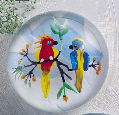 Picture of Murano Glass Two Birds Paperweight