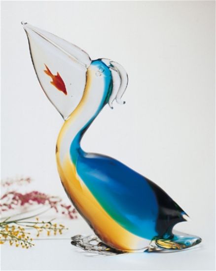 Picture of Murano Italian Glass Pelican Statue