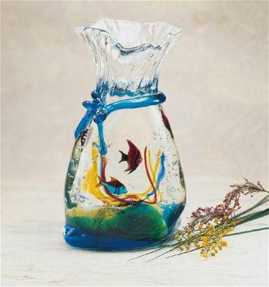 Picture of Murano Italian Glass Bag with Two Fish