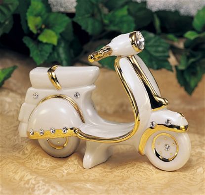 Picture of Italian Porcelain and Austrain Crystals Motorcycle