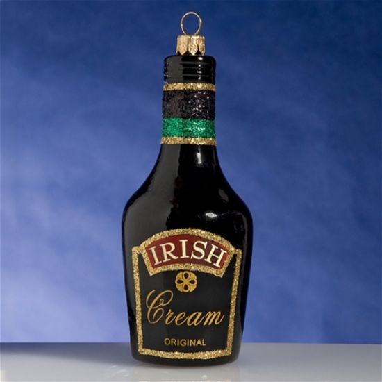 Picture of Irish Cream Bottle Polish Glass Christmas Ornament