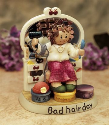 Picture of Bad Hair Day Resin Handpainted Figurine