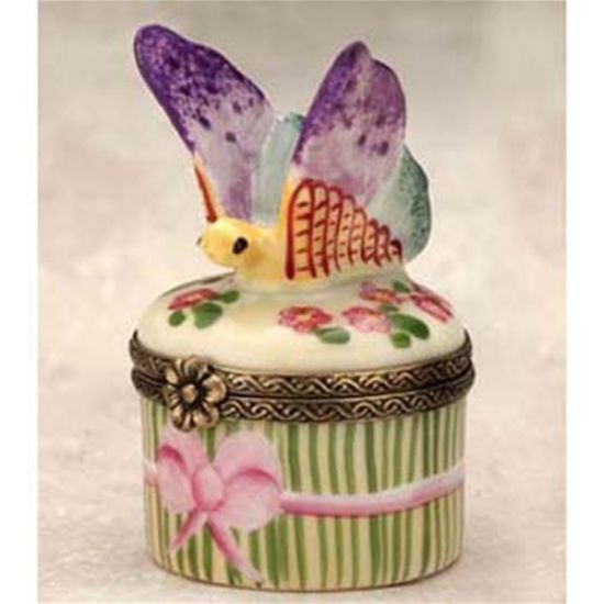 Picture of Limoges Butterfly with Stripes Box