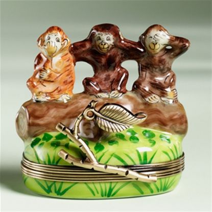Picture of Limoges Three Monkeys Box