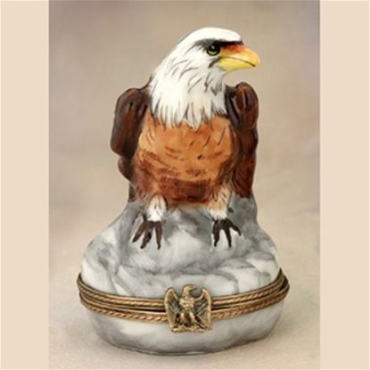 Picture of Limoges Eagle on Rock Box