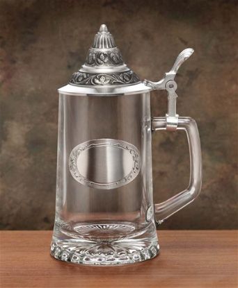 Picture of German Engravable Glass Beer  Stein