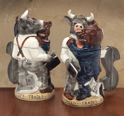 Picture of German Bull and Bear Beer Stein, each
