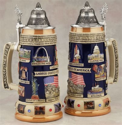 Picture of German USA Panorama  Beer Stein 