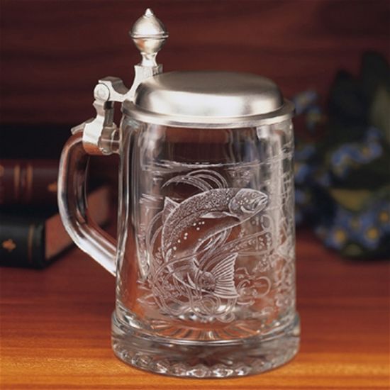 Picture of German Glass Fish Beer Stein