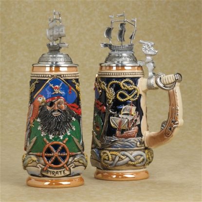 Picture of German  Pirate with Ships  Beer Stein